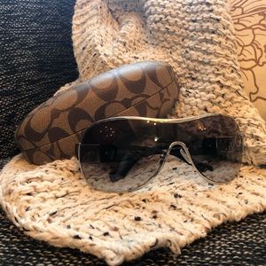 New Authentic Coach Sunglasses (silver/black)